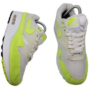 Nike Air Max 1 White Volt Sea Glass Black Womens 9 (UK 6.5) Running Shoes